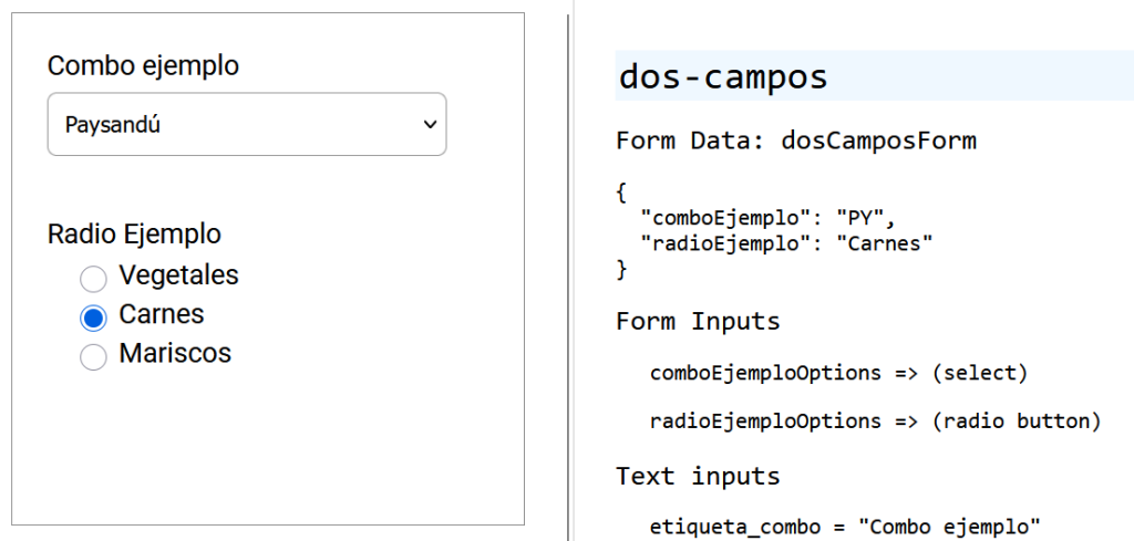 form input con las variables asignadas