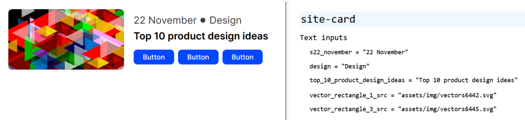 Componente y sus text inputs