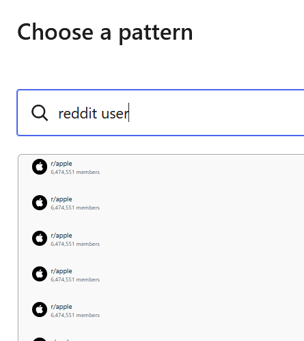 the Query Loop block selecting menu